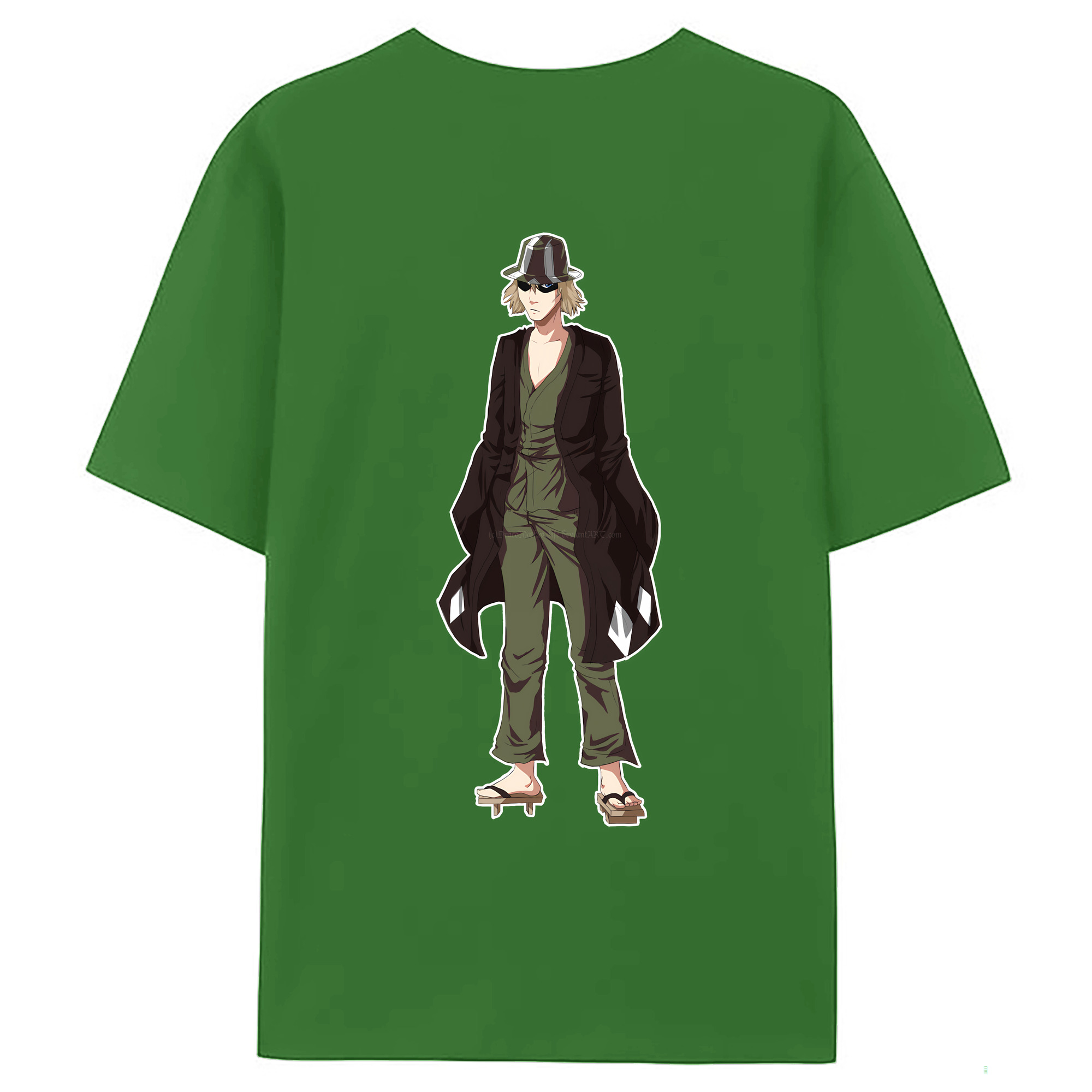 （画像用） "ブリーチ 浦原 喜助（うらはら きすけ） BLEACH Urahara Kisuke " レディース半袖Tシャツ(バックプリント)